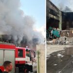 След въздуха пожарът в базата на „Екобулпак“ задушава и разделното събиране